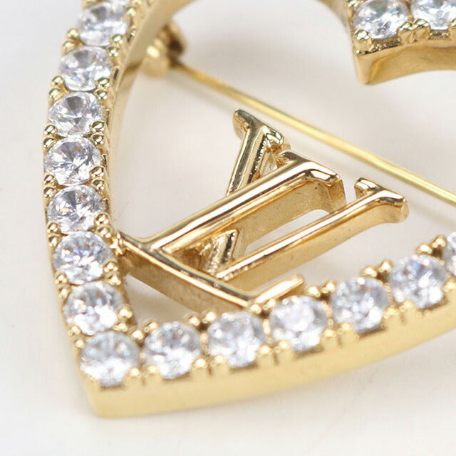 中古 ルイヴィトン ブローチ レディース ブランド LOUIS VUITTON マイLVラブ M02163 ゴールド 小物 USDLV100909011
