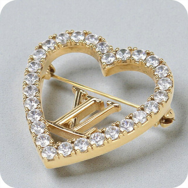 中古 ルイヴィトン ブローチ レディース ブランド LOUIS VUITTON マイLVラブ M02163 ゴールド 小物 USDLV100909011