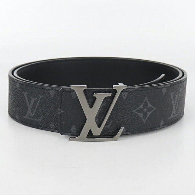中古 ルイヴィトン ベルト メンズ ブランド LOUIS VUITTON エクリプス ベルト・LVイニシャル 40MM レザー M9043S ブラック 小物 USDLV101613011