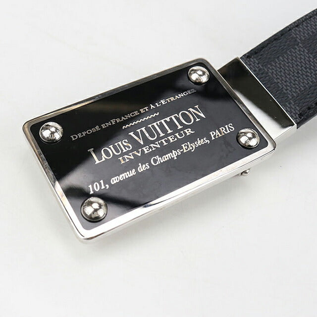 中古 ルイヴィトン ベルト メンズ ブランド LOUIS VUITTON グラフィット サンチュール アヴァントゥール レザー M9632U ブラック 小物 USDLV101967011