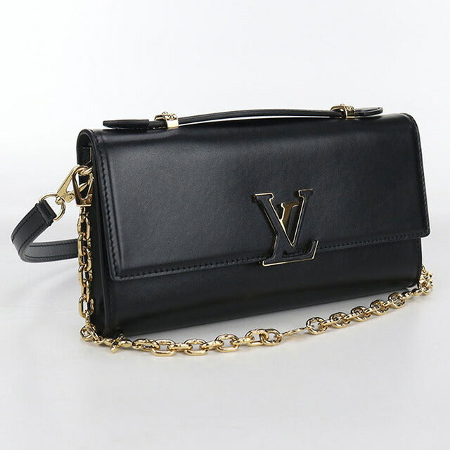 中古 ルイヴィトン ショルダーバッグ レディース ブランド LOUIS VUITTON ウォレット オン チェーン・カプシーヌ 2WAY M12143 ブラック USDLV102969011