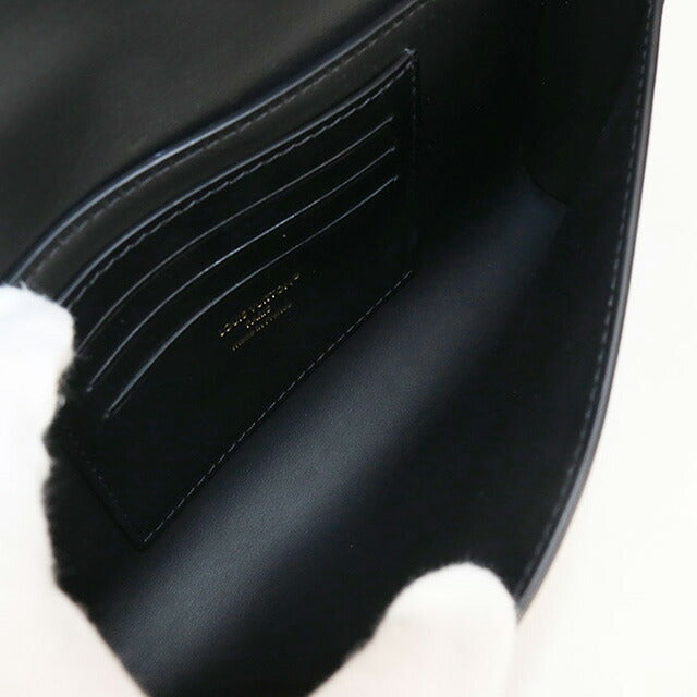 中古 ルイヴィトン ショルダーバッグ レディース ブランド LOUIS VUITTON ウォレット オン チェーン・カプシーヌ 2WAY M12143 ブラック USDLV102969011