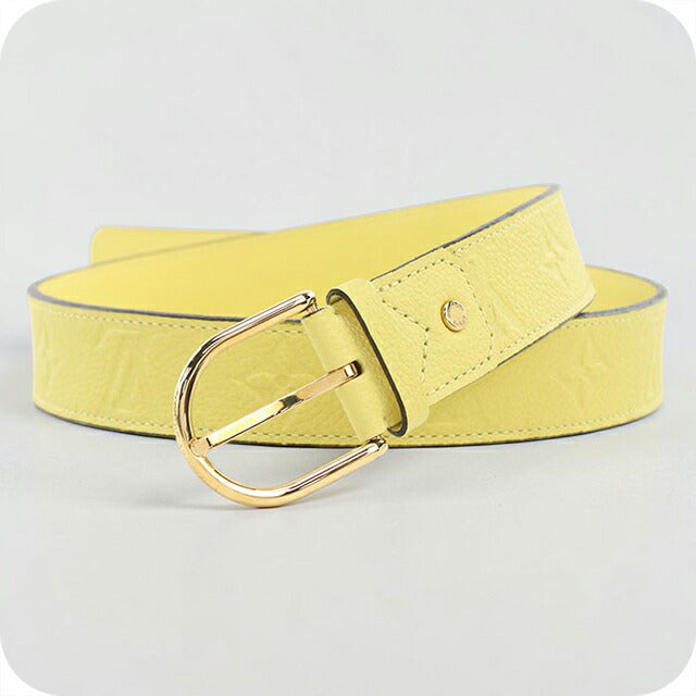 【LOUIS VUITTON】イエロー ラバーベルト 中古 ルイヴィトン ベルト レディース ブランド LOUIS VUITTON アン