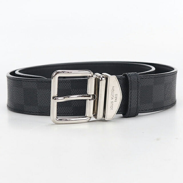 中古 ルイヴィトン ベルト メンズ ブランド LOUIS VUITTON グラフィット サンチュール・シドニー M9708V ブラック USDLV105034011