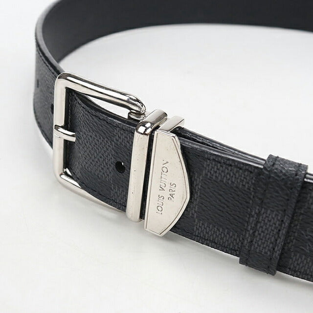 中古 ルイヴィトン ベルト メンズ ブランド LOUIS VUITTON グラフィット サンチュール・シドニー M9708V ブラック USDLV105034011