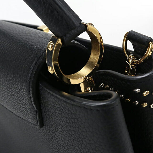 Used Louis Vuitton Handbag Ladies Brand LOUIS VUITTON Taurillon Capucines PM Leather Black USDLV107802011