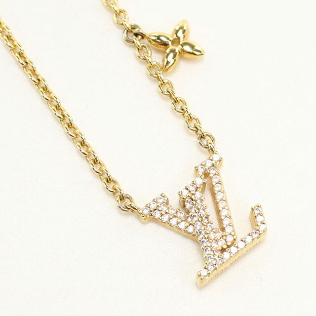 中古 ルイヴィトン ネックレス レディース ブランド LOUIS VUITTON LV アイコニック M00596 ゴールド アクセサリー USDLV113674011