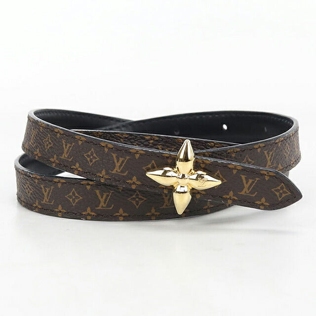 二手路易威登皮带女装品牌LOUIS VUITTON LV Mini Flower Gram 15MM皮革M8796W棕色USDLV121438011