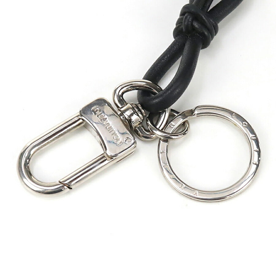 中古 ルイヴィトン キーリング メンズ ブランド LOUIS VUITTON ポルトクレ・LVロープ レザー M66497 シルバー 小物 USDLV89179011