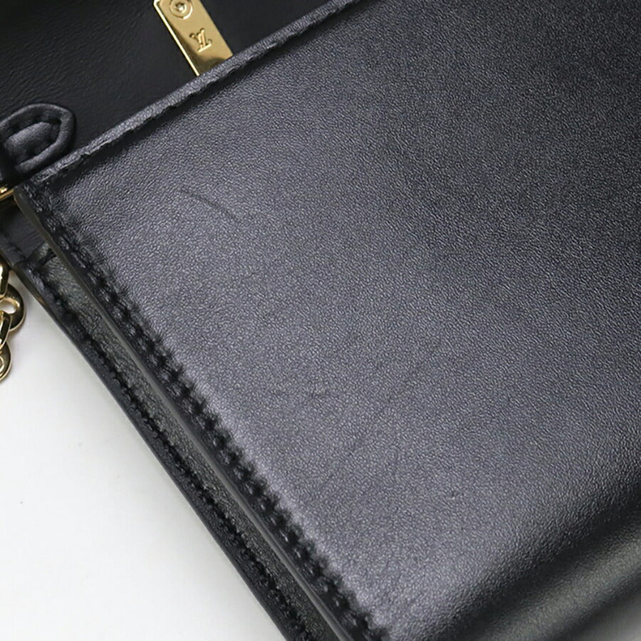 中古 ルイヴィトン 斜め掛け ショルダーバッグ レディース ブランド LOUIS VUITTON ウォレット オン チェーン・カプシーヌ M12143 USDLV96810011