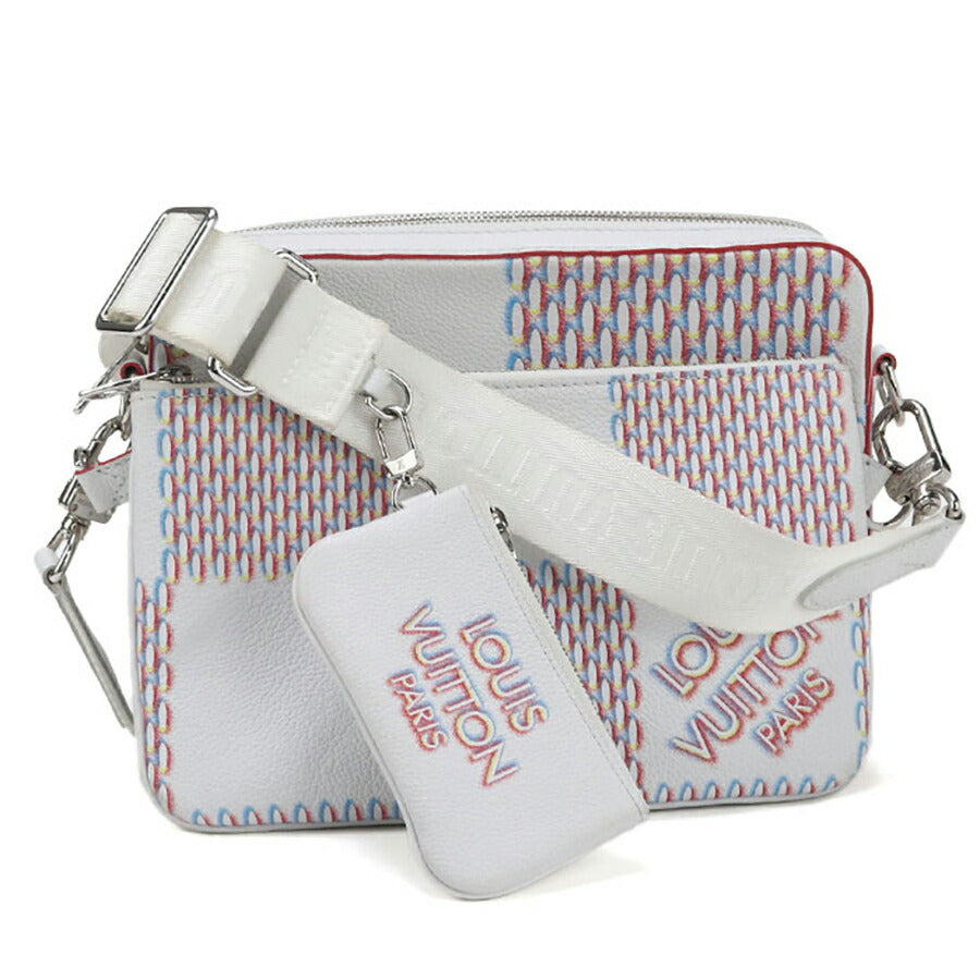 中古 ルイヴィトン 斜め掛け ショルダーバッグ ユニセックス ブランド LOUIS VUITTON ダミエ・スプレー トリオ・メッセンジャー レザー USDLV97112011