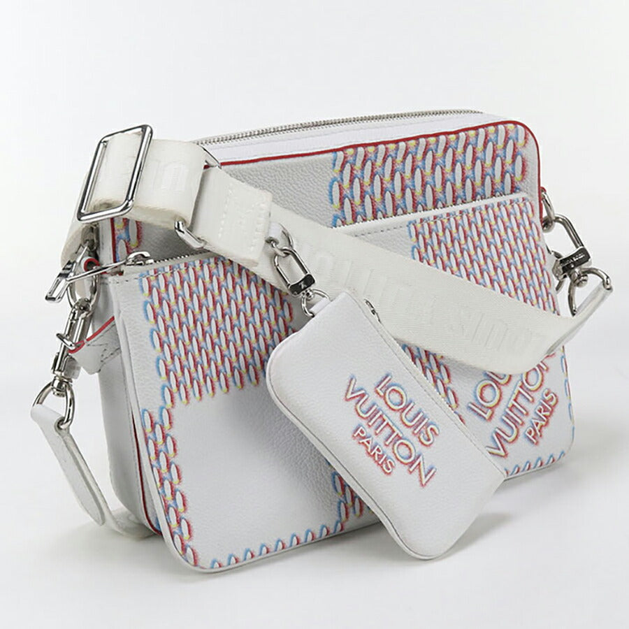 中古 ルイヴィトン 斜め掛け ショルダーバッグ ユニセックス ブランド LOUIS VUITTON ダミエ・スプレー トリオ・メッセンジャー レザー USDLV97112011