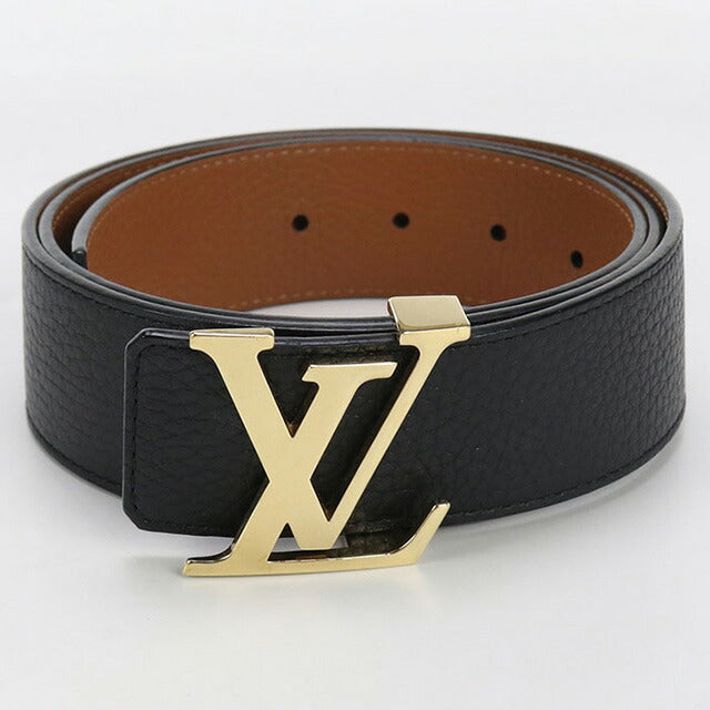 中古 ルイヴィトン ベルト メンズ ブランド LOUIS VUITTON ベルト・LVイニシャル レザー M9151T ブラック 小物 USDLV97209011