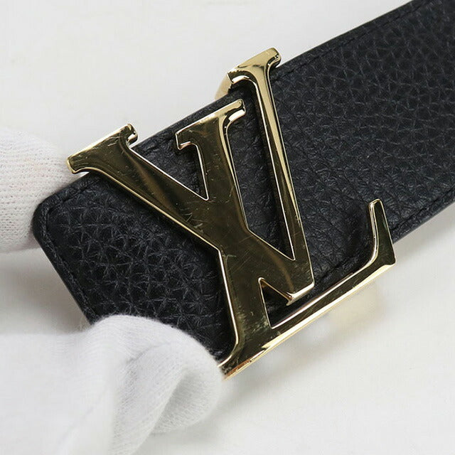 中古 ルイヴィトン ベルト メンズ ブランド LOUIS VUITTON ベルト・LVイニシャル レザー M9151T ブラック 小物 USDLV97209011