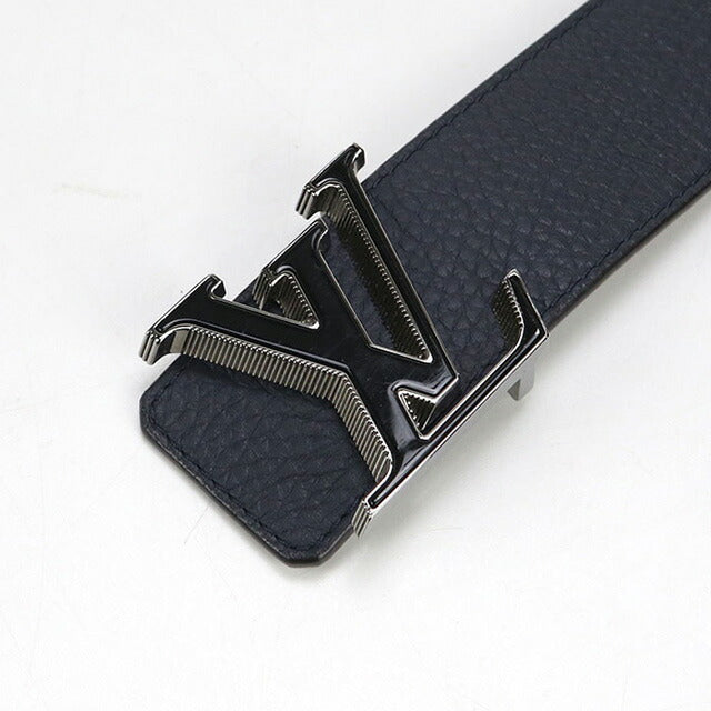中古 ルイヴィトン ベルト メンズ ブランド LOUIS VUITTON トリヨン ベルト・LVティルト リバース レザー M0027S ネイビー 小物 USDLV97628011