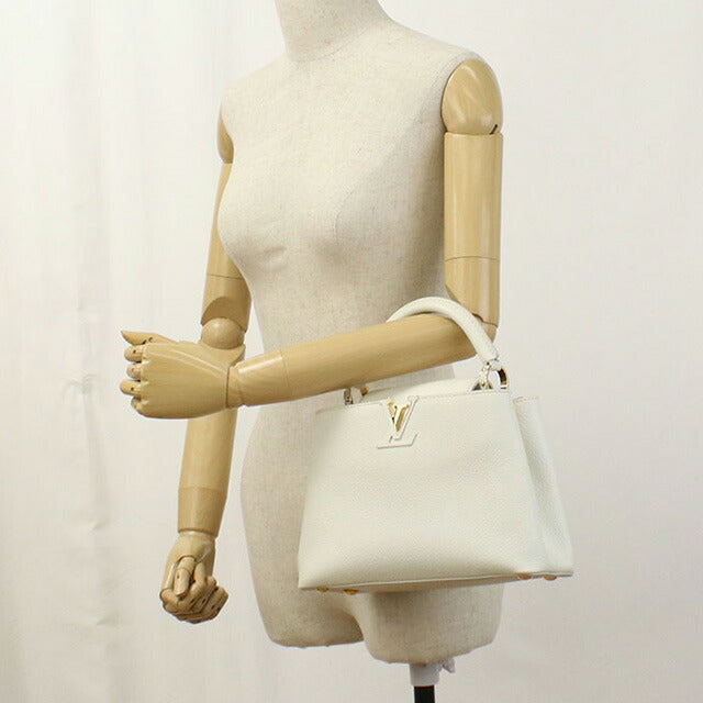 中古 ルイヴィトン ハンドバッグ レディース ブランド LOUIS VUITTON トリヨン カプシーヌBB レザー ホワイト バッグ USDLV98704011