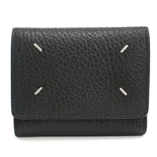Used Maison Margiela trifold wallet trifold wallet ladies brand Maison Margiela 4 stitch leather SA3UI0010 P4455T8013 black USDMAR112276011