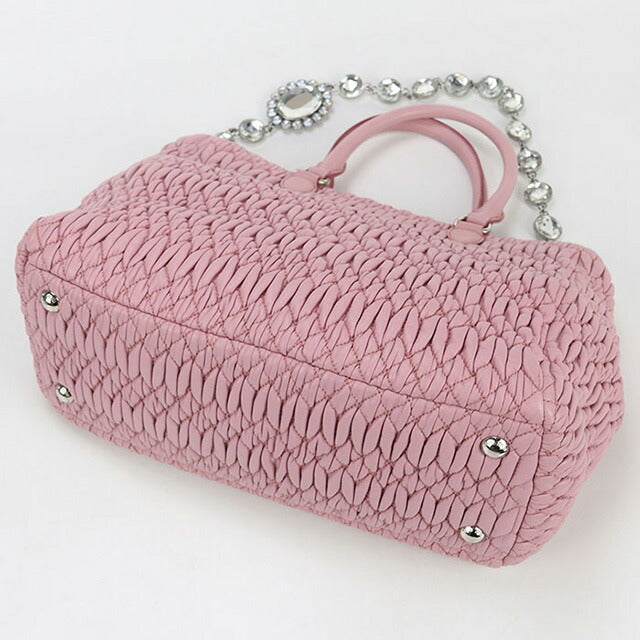 中古 ミュウミュウ トートバッグ レディース ブランド MIUMIU マテラッセ 2WAY レザー 5BA958 ピンク バッグ USDMI100345011