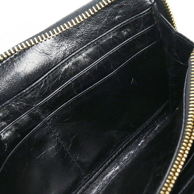 中古 ミュウミュウ 長財布ラウンドファスナー レディース ブランド MIUMIU マテラッセ ジップアラウンド レザー ブラック 財布 USDMI100412011