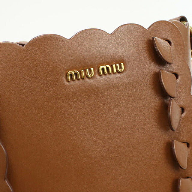 中古 ミュウミュウ ハンドバッグ レディース ブランド MIUMIU 2WAY 5BE012 2E6Y F0134 ブラウン バッグ USDMI100771011