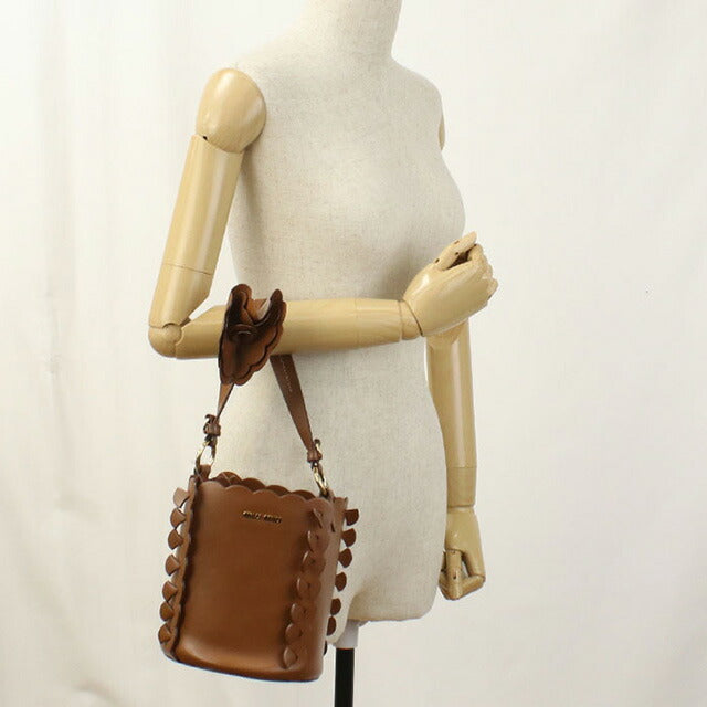 中古 ミュウミュウ ハンドバッグ レディース ブランド MIUMIU 2WAY 5BE012 2E6Y F0134 ブラウン バッグ USDMI100771011