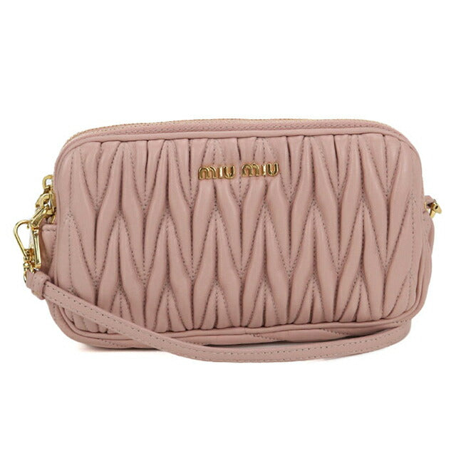 中古 ミュウミュウ ショルダーバッグ レディース ブランド MIUMIU マテラッセ レザー ピンク バッグ USDMI100958011