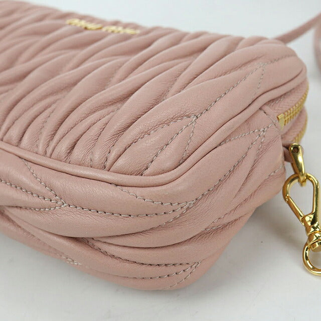 中古 ミュウミュウ ショルダーバッグ レディース ブランド MIUMIU マテラッセ レザー ピンク バッグ USDMI100958011