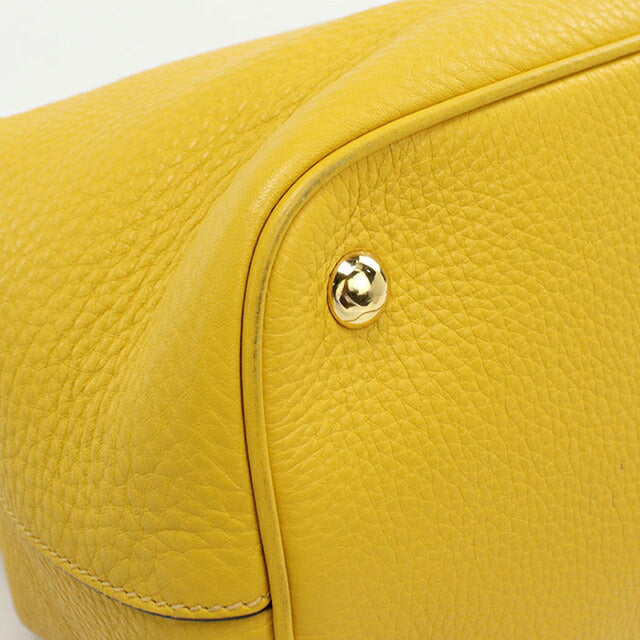 中古 ミュウミュウ トートバッグ レディース ブランド MIUMIU ヴィッテロフェニックス 2WAY レザー 5BE886 イエロー バッグ USDMI101791011