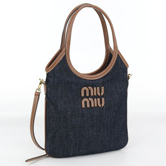 二手 Miu Miu 单肩包 女士品牌 MIUMIU Ivy Mini 2WAY 5BA281 海军蓝包 USDMI103542011