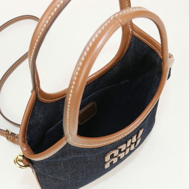 二手 Miu Miu 单肩包 女士品牌 MIUMIU Ivy Mini 2WAY 5BA281 海军蓝包 USDMI103542011