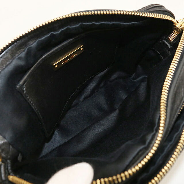 中古 ミュウミュウ 斜め掛け ショルダーバッグ レディース ブランド MIUMIU マテラッセ レザー ブラック バッグ USDMI104052011