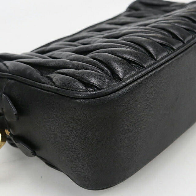 中古 ミュウミュウ 斜め掛け ショルダーバッグ レディース ブランド MIUMIU マテラッセ レザー ブラック バッグ USDMI104052011