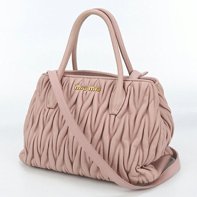 中古 ミュウミュウ トートバッグ レディース ブランド MIUMIU マテラッセ 2WAY ピンク バッグ USDMI105173011