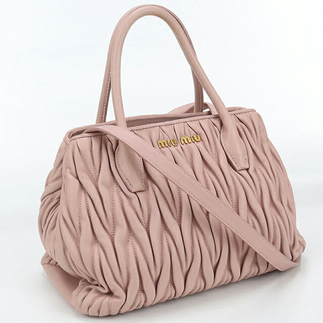 中古 ミュウミュウ トートバッグ レディース ブランド MIUMIU マテラッセ 2WAY ピンク バッグ USDMI105173011
