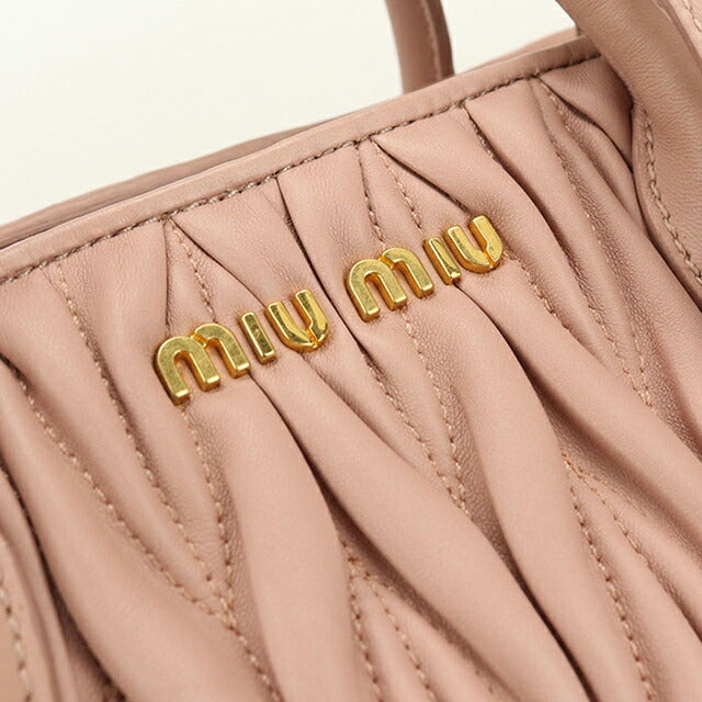 中古 ミュウミュウ トートバッグ レディース ブランド MIUMIU マテラッセ 2WAY ピンク バッグ USDMI105173011