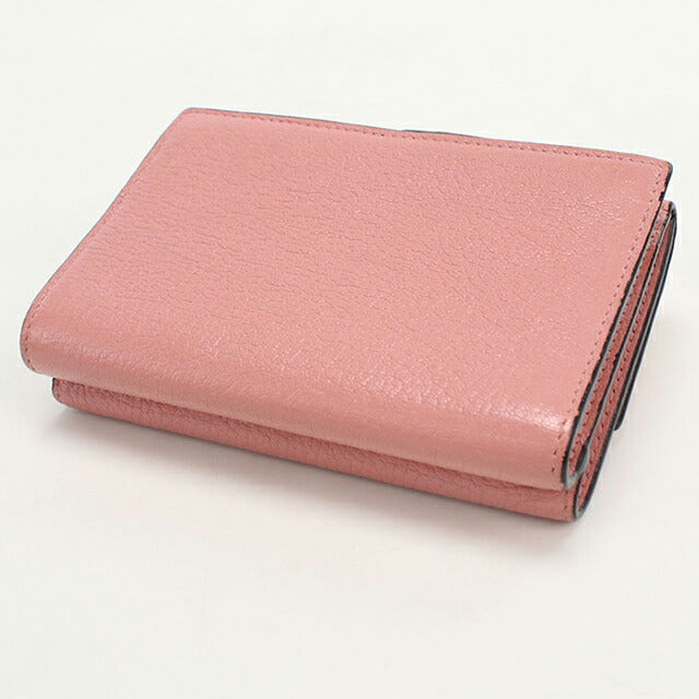 中古 ミュウミュウ 三つ折り財布 三折財布 レディース ブランド MIUMIU マドラス レザー 5ML014 ピンク 財布 USDMI105739011