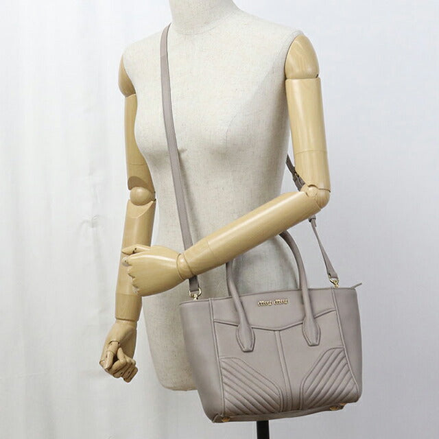 Used Miu Miu tote bag ladies brand MIUMIU 2WAY 5BA145 2E5W F0D32 gray bag USDMI106340011