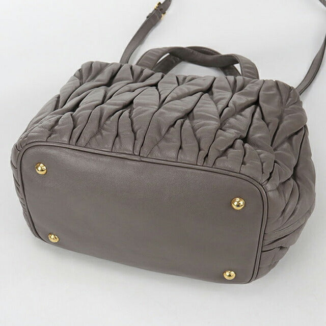 二手 Miu Miu 手提包 女士品牌 MIUMIU Matelasse 2WAY 灰色包 USDMI106557011