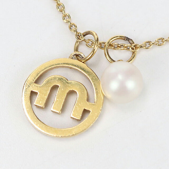 中古 ミュウミュウ ネックレス レディース ブランド MIUMIU ラインストーン ゴールド アクセサリー USDMI106631011
