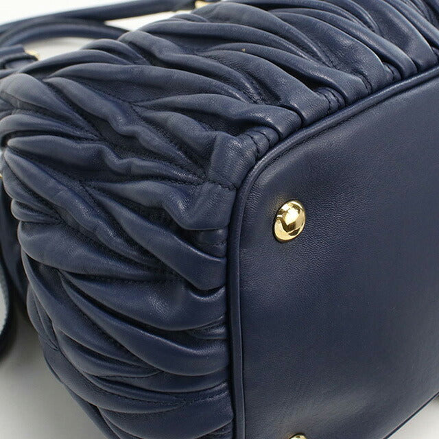 中古 ミュウミュウ トートバッグ レディース ブランド MIUMIU マテラッセ 2WAY 5BE886 N88 F0016 ネイビー バッグ USDMI106729011