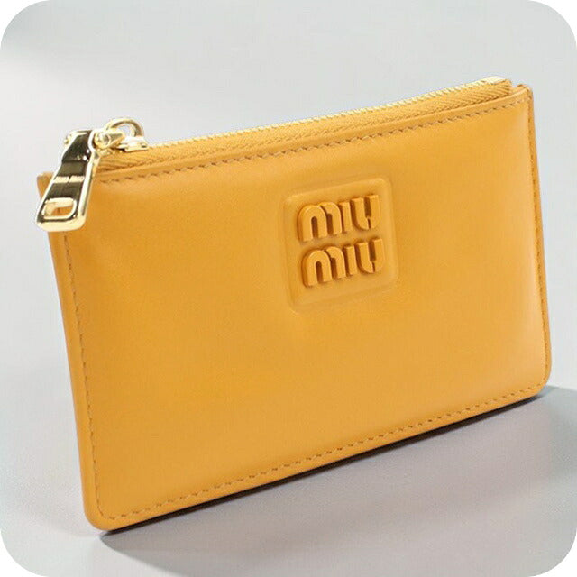 中古 ミュウミュウ カードホルダー レディース ブランド MIUMIU オレンジ 財布 USDMI107382011