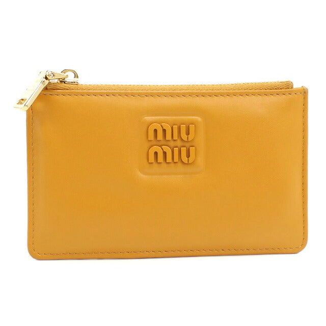 中古 ミュウミュウ カードホルダー レディース ブランド MIUMIU オレンジ 財布 USDMI107382011