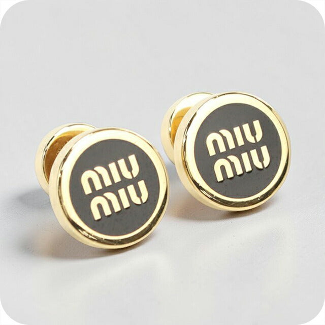 中古 ミュウミュウ ピアス レディース ブランド MIUMIU エナメルメタル 5JO912 ゴールド アクセサリー USDMI107999011
