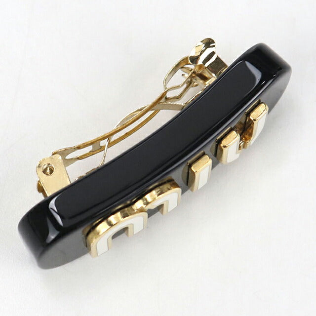 中古 ミュウミュウ バレッタ レディース ブランド MIUMIU 2個セット エナメルメタル ヘアクリップ 5IF072 ブラック ヘアアクセサリー USDMI109873011