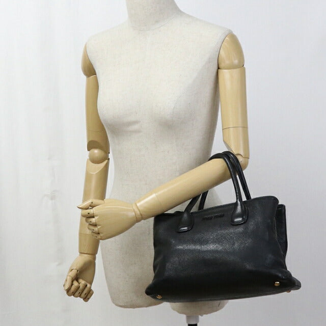 Used Miu Miu tote bag ladies brand MIUMIU 2WAY leather black USDMI111760011