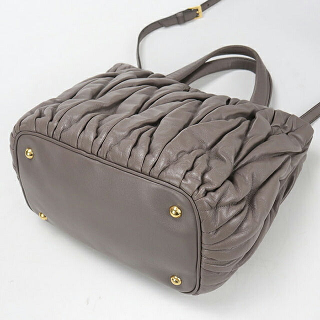 中古 ミュウミュウ トートバッグ レディース ブランド MIUMIU マテラッセ 2WAY 5BG061 N88 F0572 グレー USDMI112525011