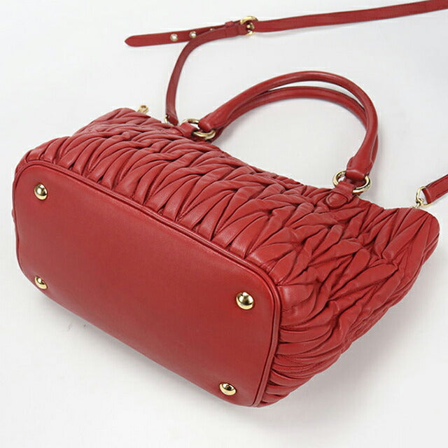 中古 ミュウミュウ ハンドバッグ レディース ブランド MIUMIU マテラッセ 2WAY レッド USDMI112546011