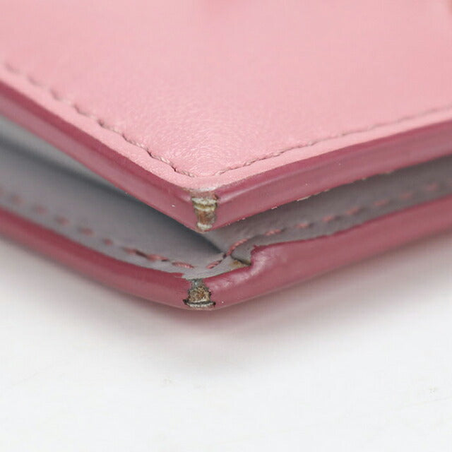 中古 ミュウミュウ 二つ折り財布 二折財布 レディース ブランド MIUMIU レザー 5MV204 ピンク USDMI114539011