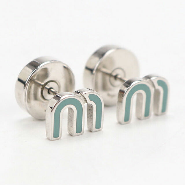中古 ミュウミュウ ピアス レディース ブランド MIUMIU エナメルメタル 5JO911 シルバー アクセサリー USDMI117949011