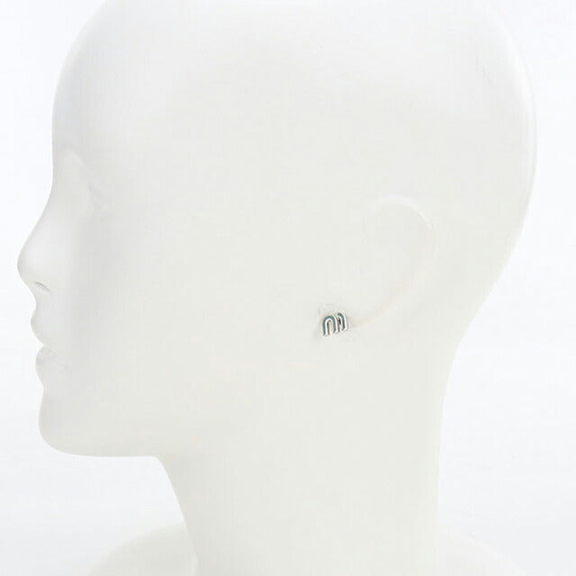 中古 ミュウミュウ ピアス レディース ブランド MIUMIU エナメルメタル 5JO911 シルバー アクセサリー USDMI117949011